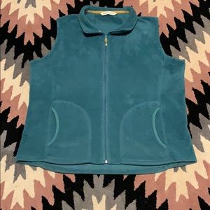Woolrich Zip Up Teal Fleece Vest
